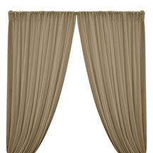 Rayon Challis Rod Pocket Curtains - Stone