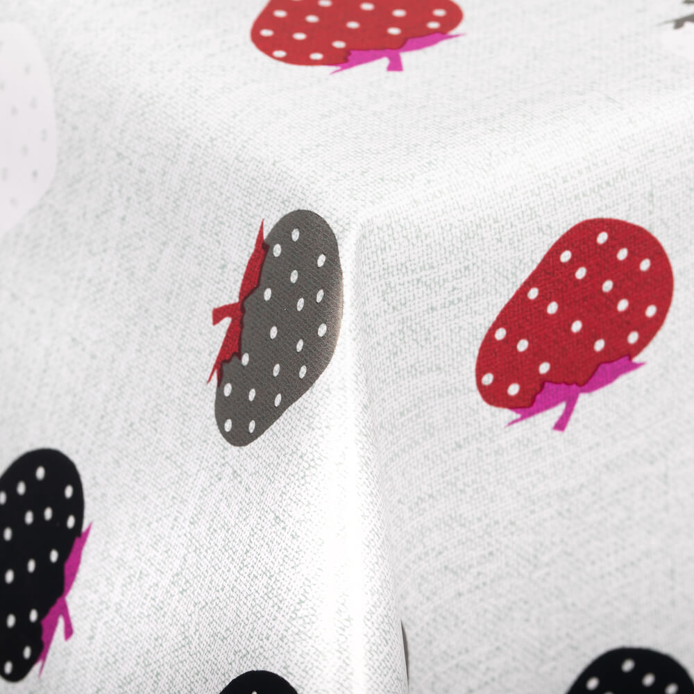 Strawberry Pop Art Oilcloth Fabric SV578089 1