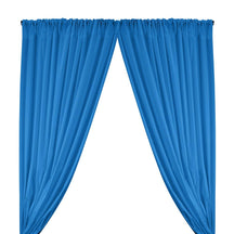Stretch Broadcloth Rod Pocket Curtains - Turquoise