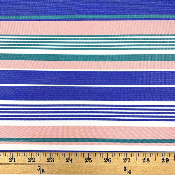Ottertex Waterproof Canvas Multi Stripe Print Fabric SV570299 - Pink Image A9