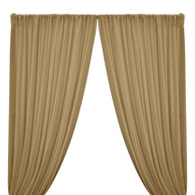 Rayon Challis Rod Pocket Curtains - Tan
