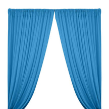 Cotton Jersey Rod Pocket Curtains - Turquoise