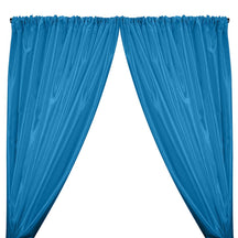 Charmeuse Satin Rod Pocket Curtains - Turquoise