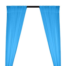 Power Mesh Rod Pocket Curtains - Turquoise