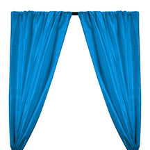 Silk Dupioni (54 Inch) Rod Pocket Curtains - Turquoise