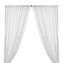 Cotton Voile Rod Pocket Curtains (All Colors Available) - White