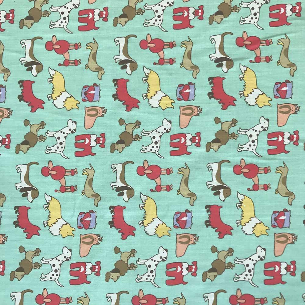 Westminster Aqua Print Fabric Cotton Polyester Broadcloth