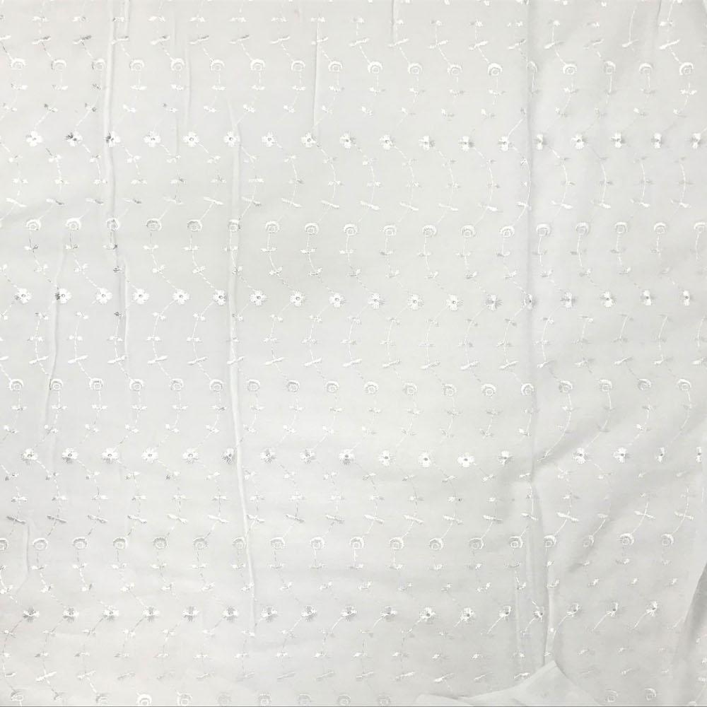 White Bud Floral Cotton Eyelet Fabric 60 Wide ON SALE $2.99/Yard