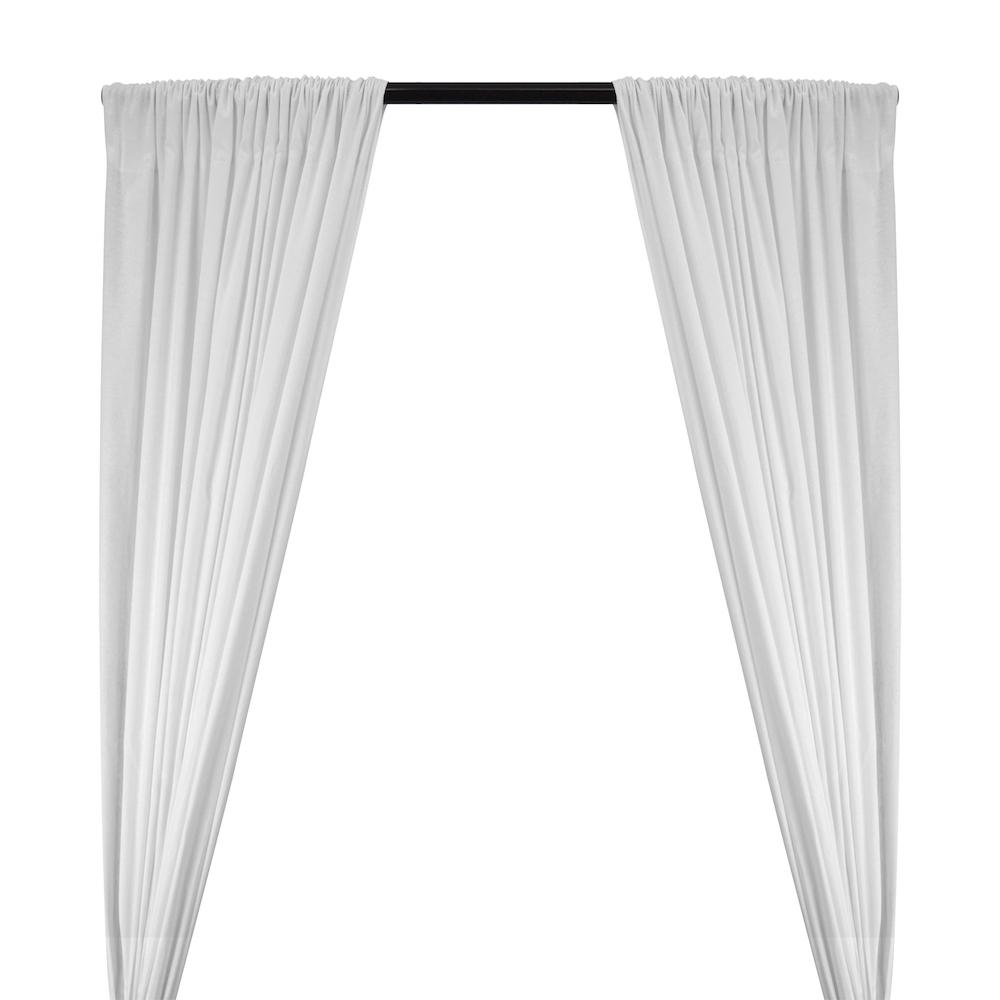 Cotton Flannel Rod Pocket Curtains White 1