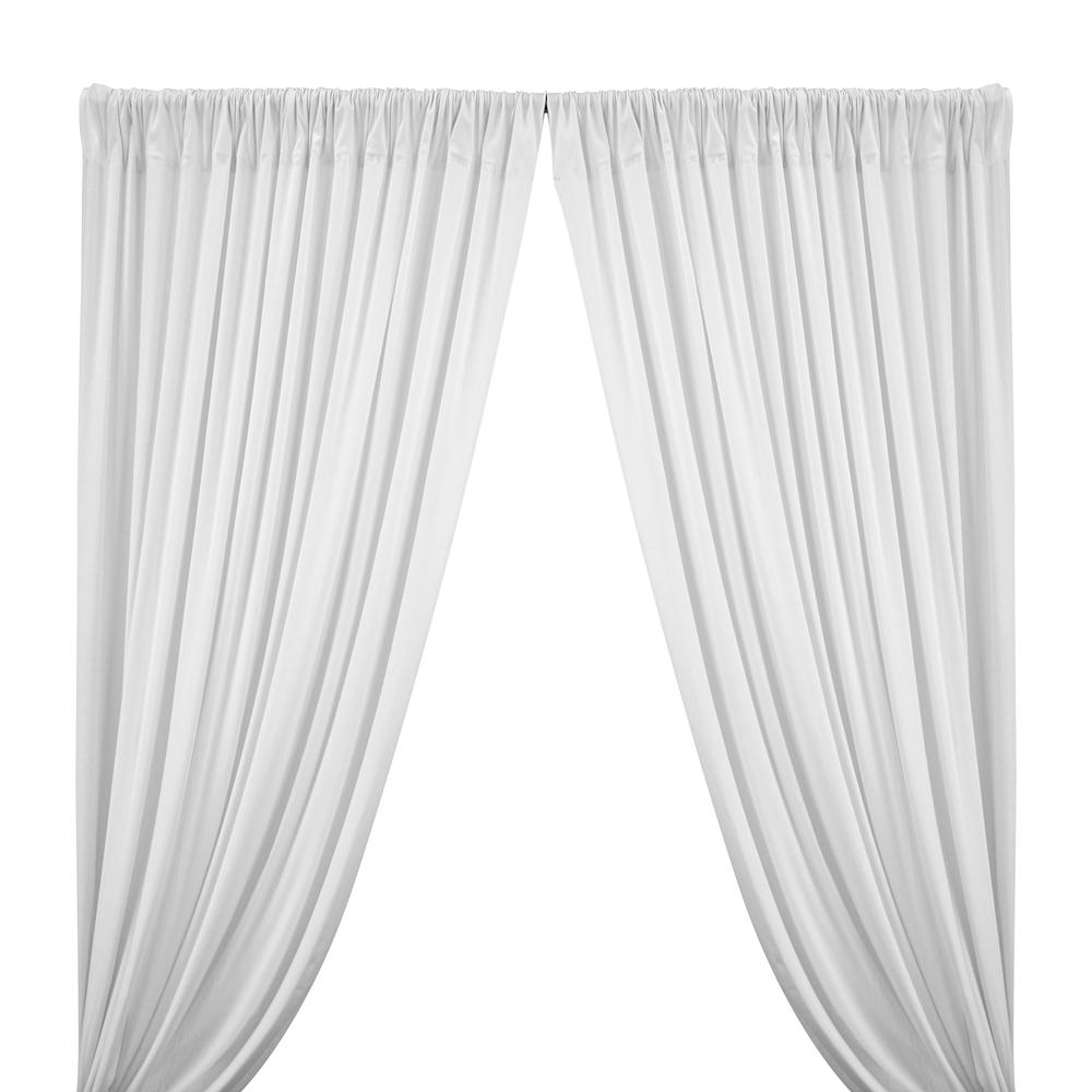Cotton Jersey Rod Pocket Curtains White 1