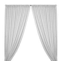 Interlock Knit Rod Pocket Curtains (All Colors Available) - White