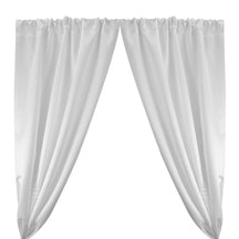 Matte Satin (Peau de Soie) Rod Pocket Curtains (All Colors Available) - White