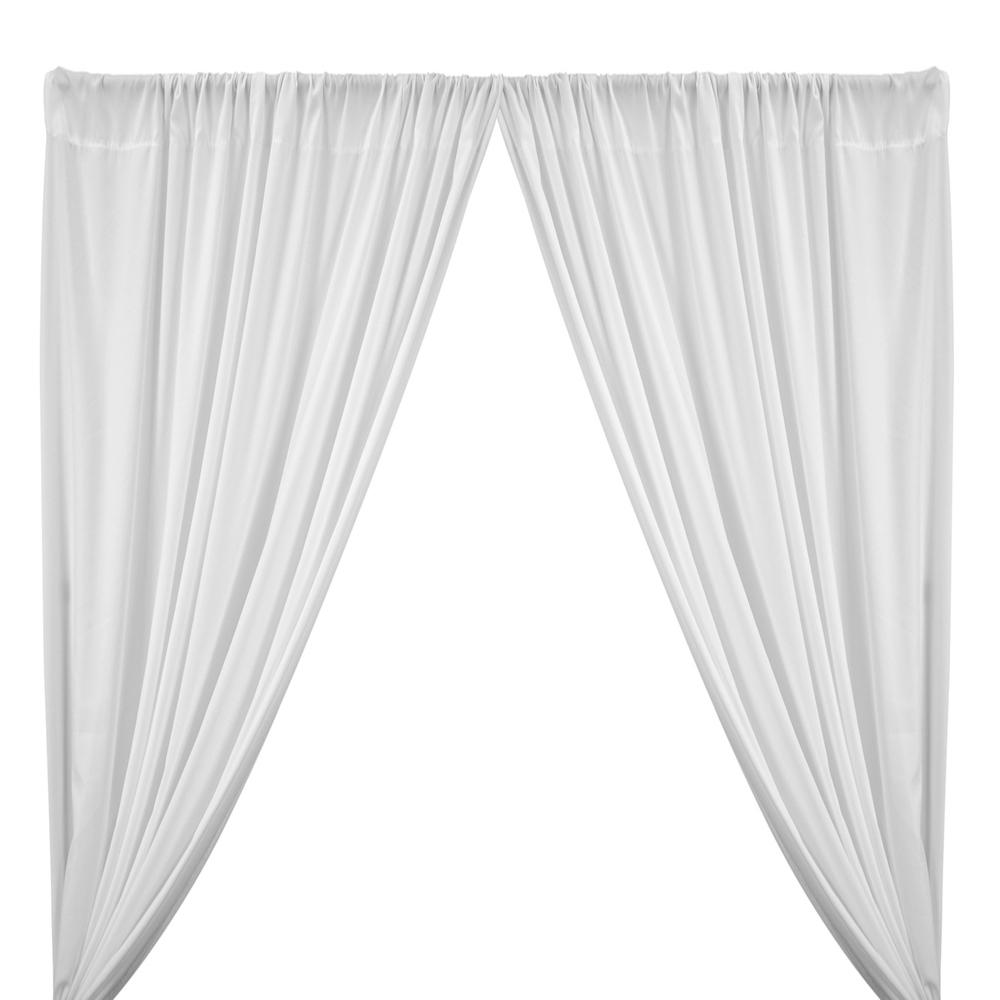 Peachskin Rod Pocket Curtains White 1