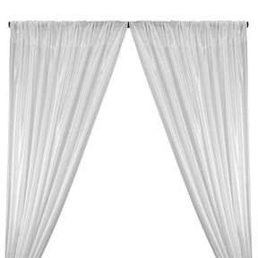Poly China Silk Lining Rod Pocket Curtains ( All Colors Available) - White