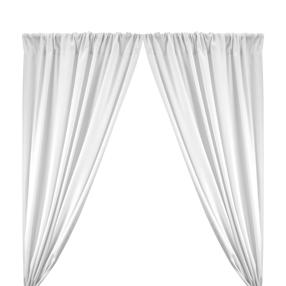 Poplin 110 Rod Pocket Curtains White 1
