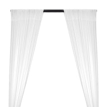 Power Mesh Rod Pocket Curtains (All Colors Available) - White