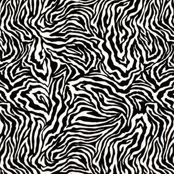 Zebra Print Cotton Fabric SV577475 White/Black 1