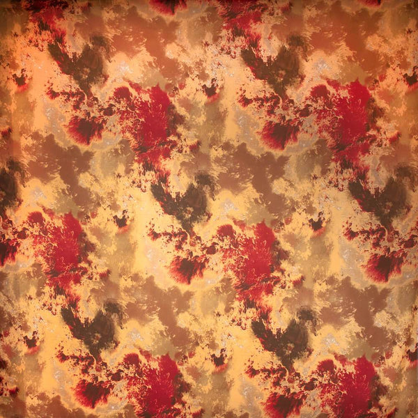 Chiffon Tie Dye Printed Fabric SV577572 Brown 1