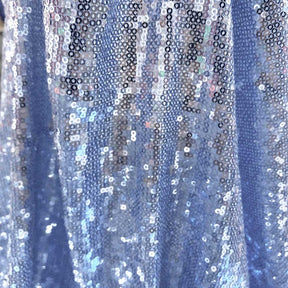 All-Over Micro Sequins Starlight on Stretch Mesh Fabric