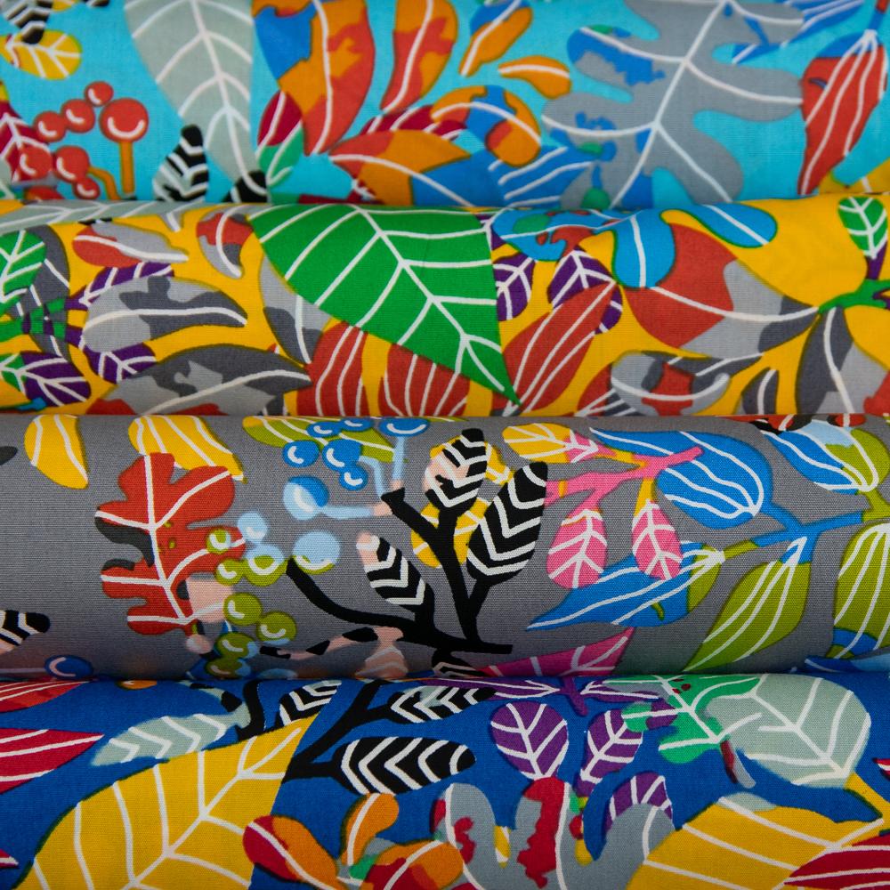 Passion Leaf Print Fabric Group