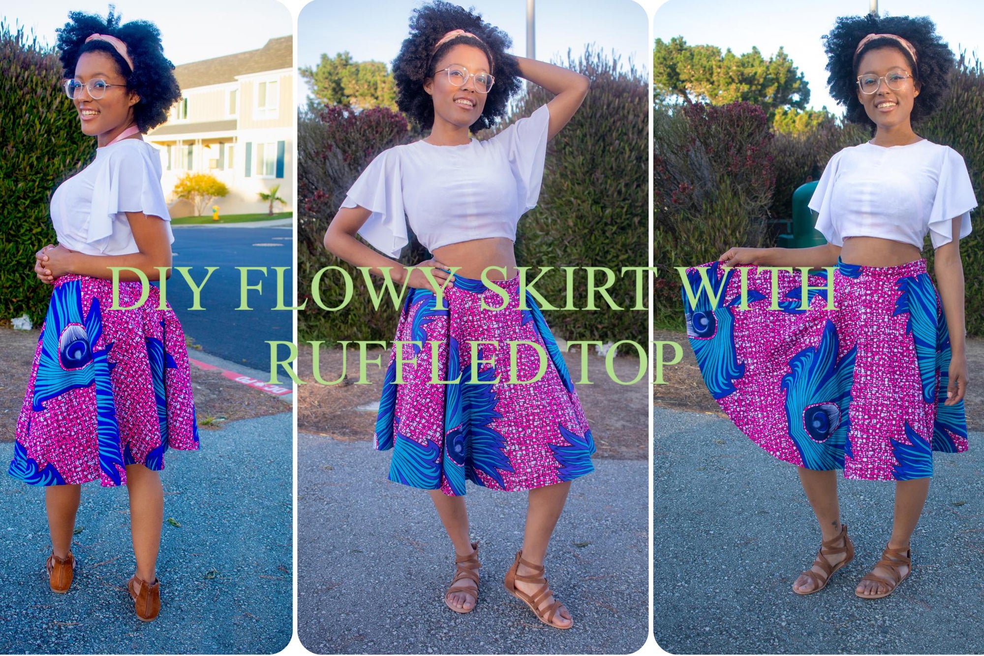 DIY Flowy Skirt with Ruffled Top