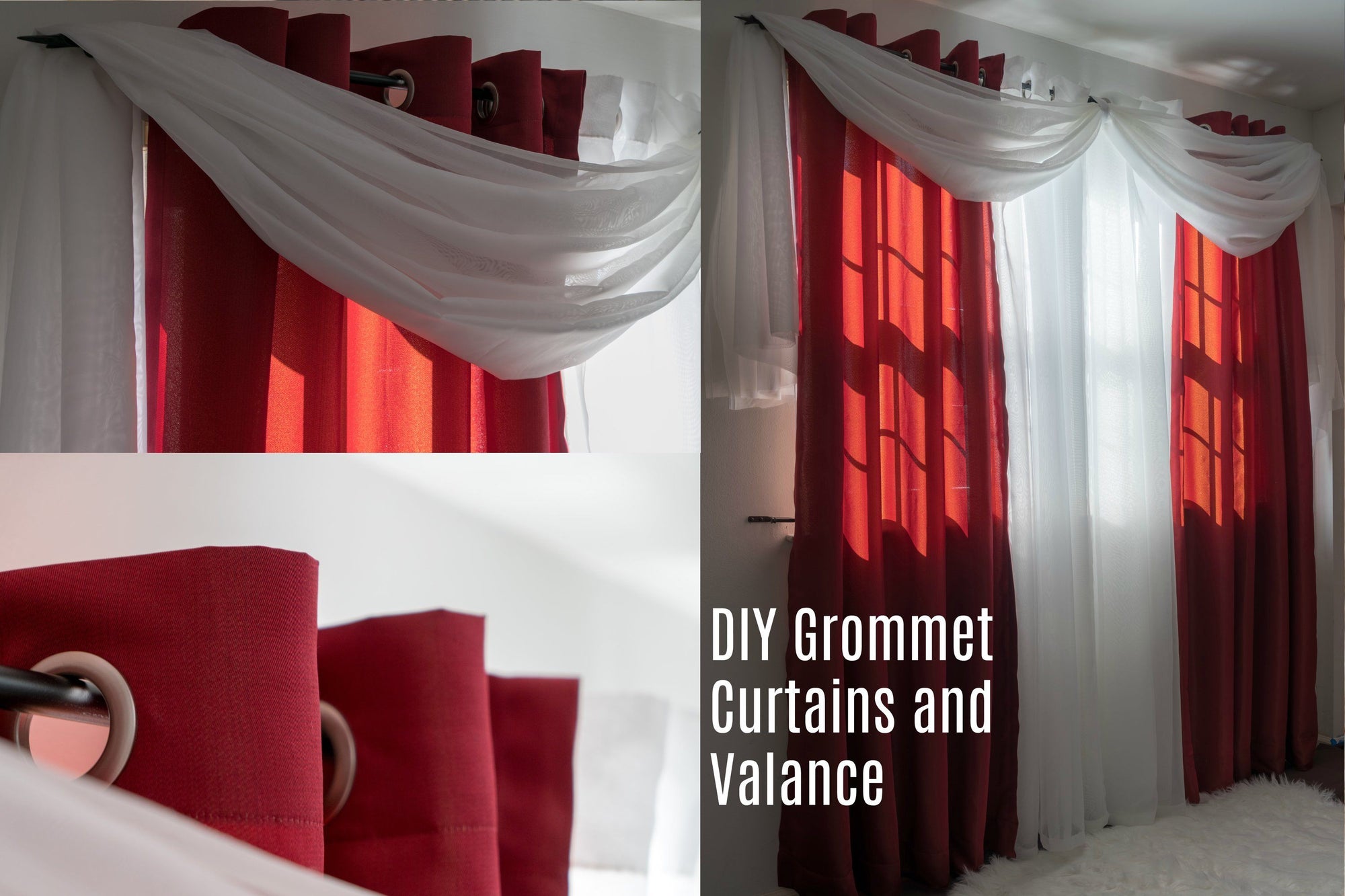 DIY Grommet Curtains and Valance