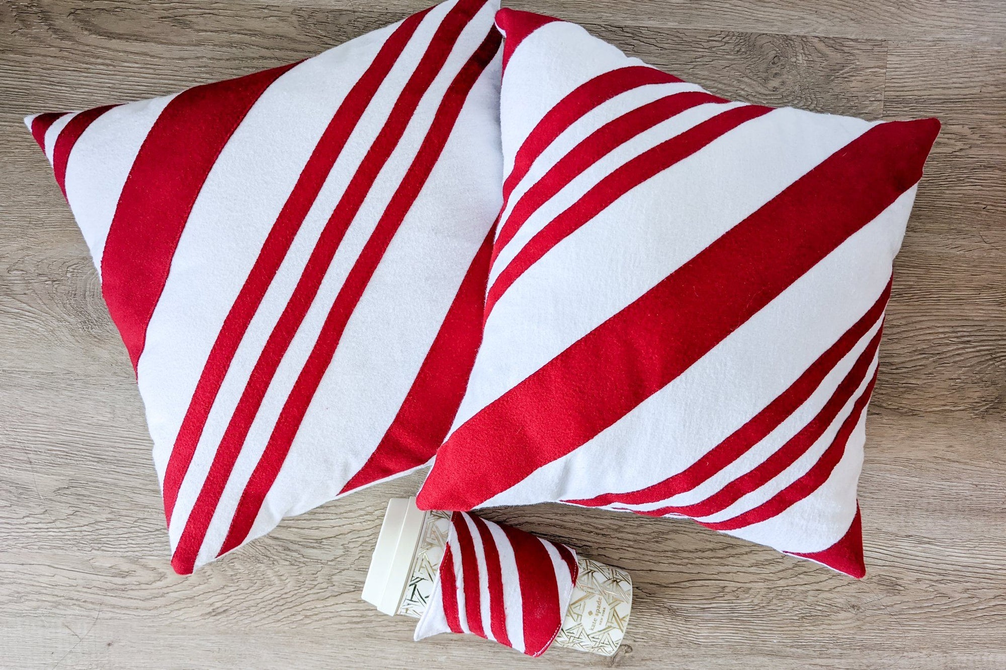 DIY Holiday Gift Set Guide: Candy Cane Striped Pillow Covers & Coffee Cup Cozy