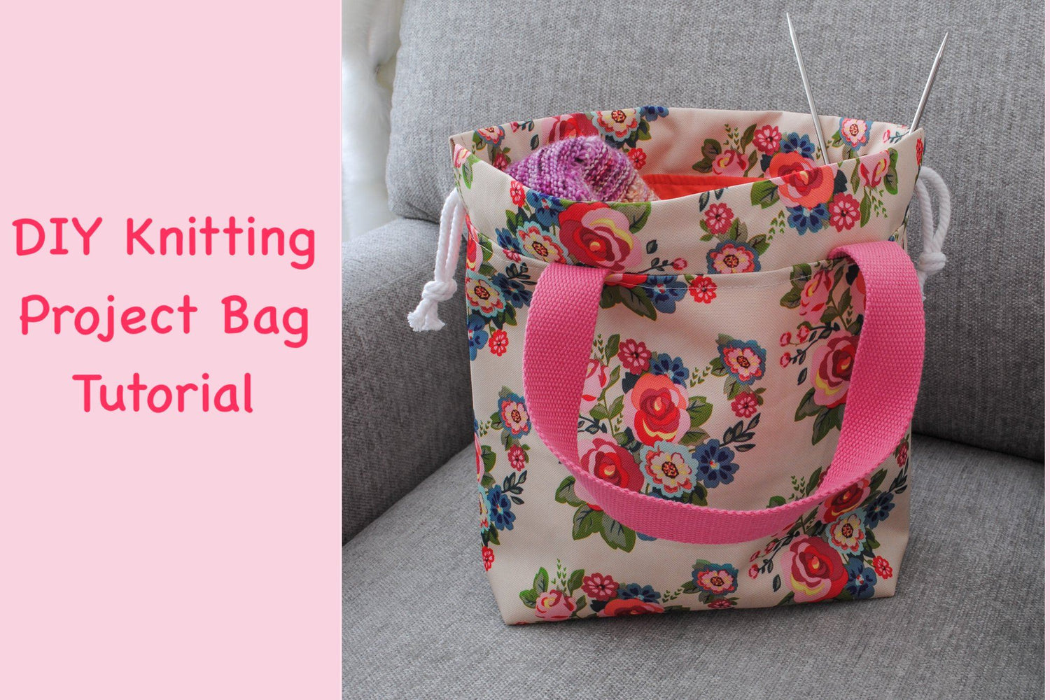 How to Sew a Yarn Project Bag - Free DIY Sewing Pattern