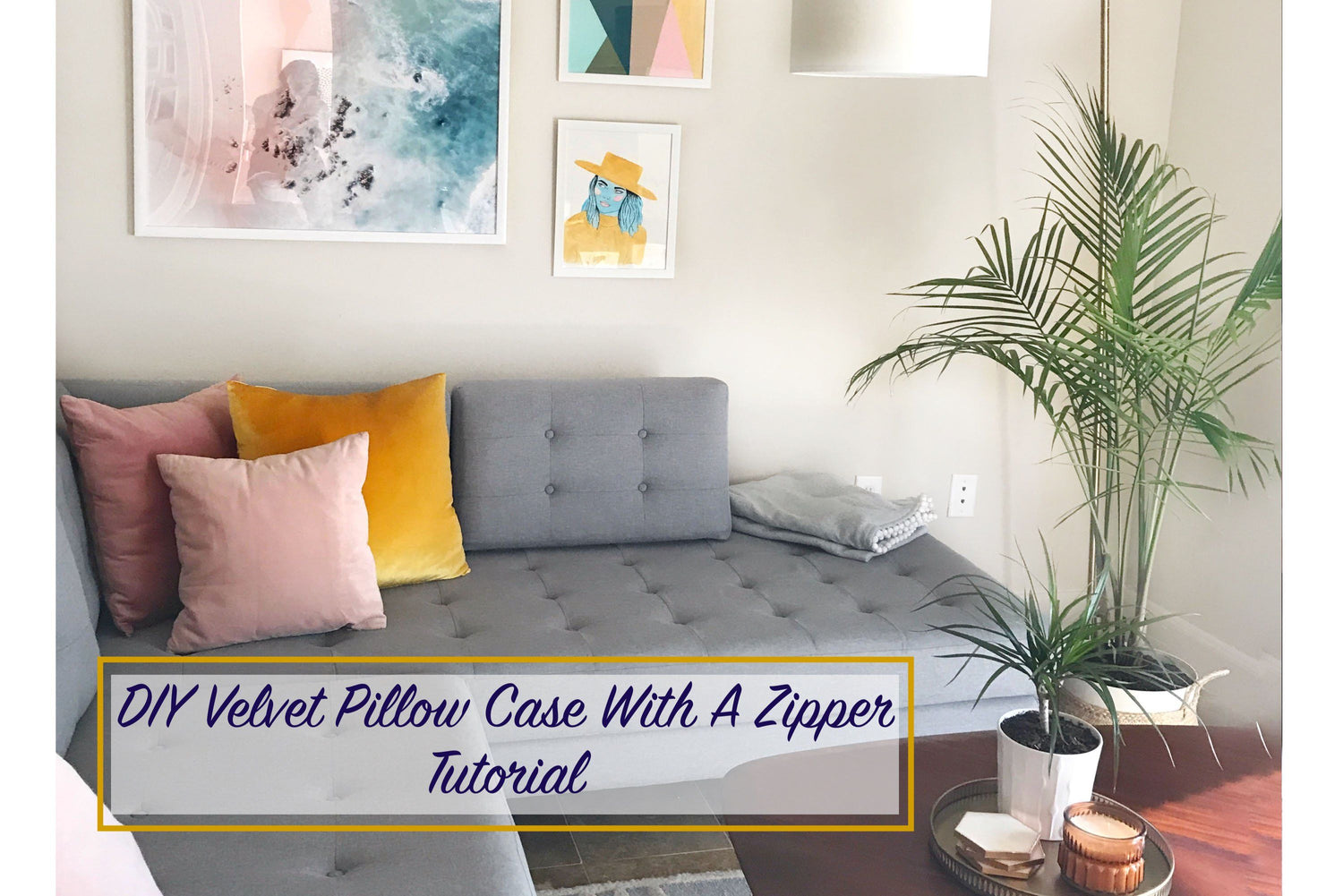 DIY A Sofa Cushion Cover Without A Zipper! A PROFESSIONAL LOOK YOU