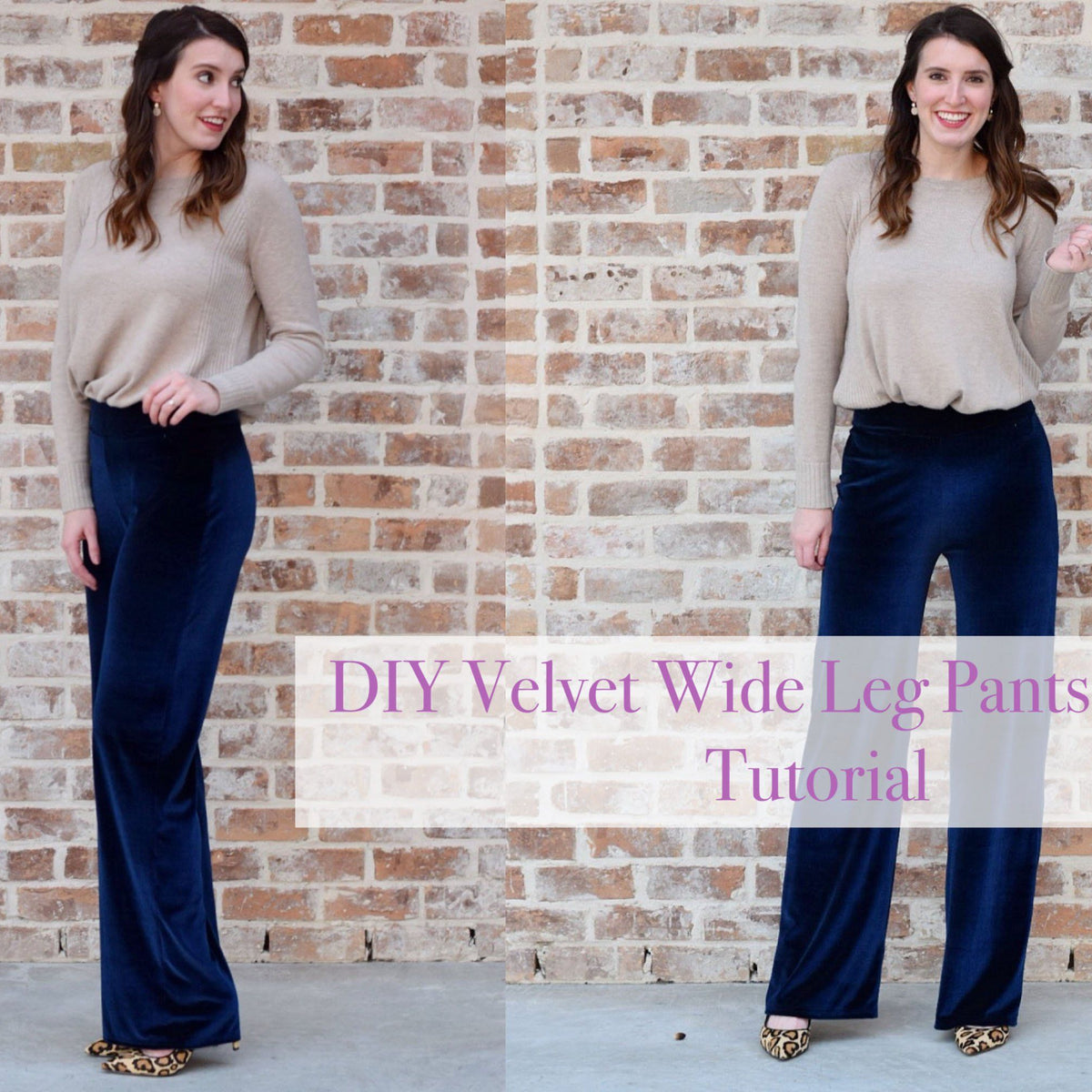 Wide-Leg Velvet Pants