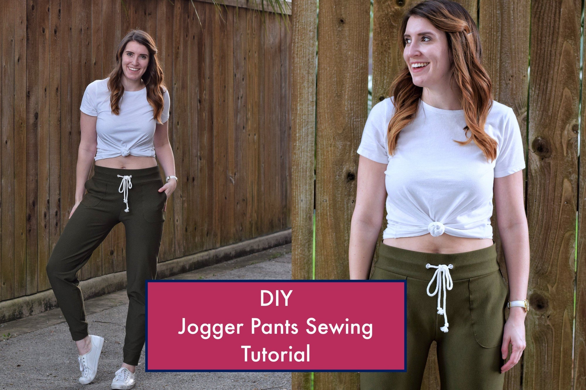 A DIY Jogger Pants Sewing Tutorial Using Ponte De Roma Fabric