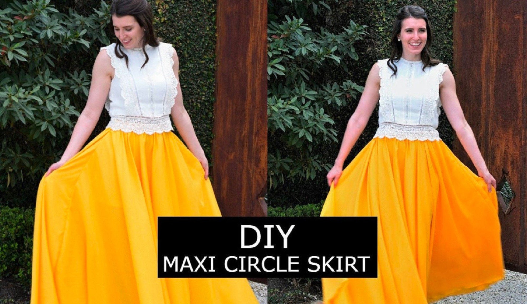DIY Chiffon Maxi Circle Skirt Sewing Tutorial