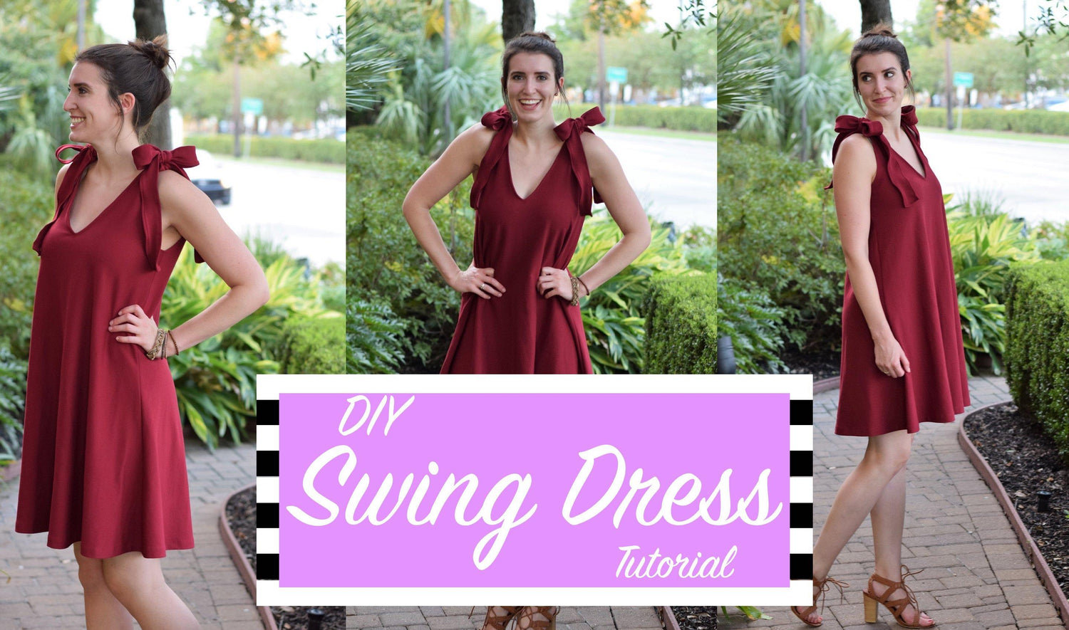 DIY Swing Dress with Bow Ties Tutorial