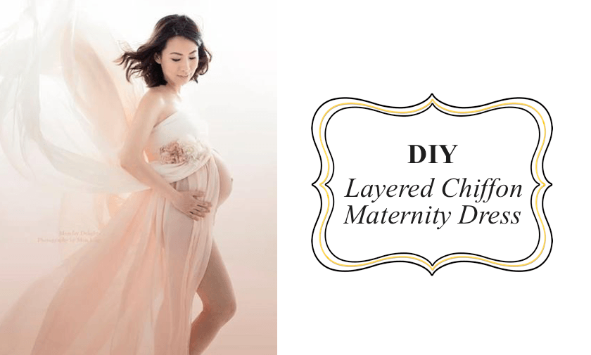 Layered Chiffon Maternity Dress