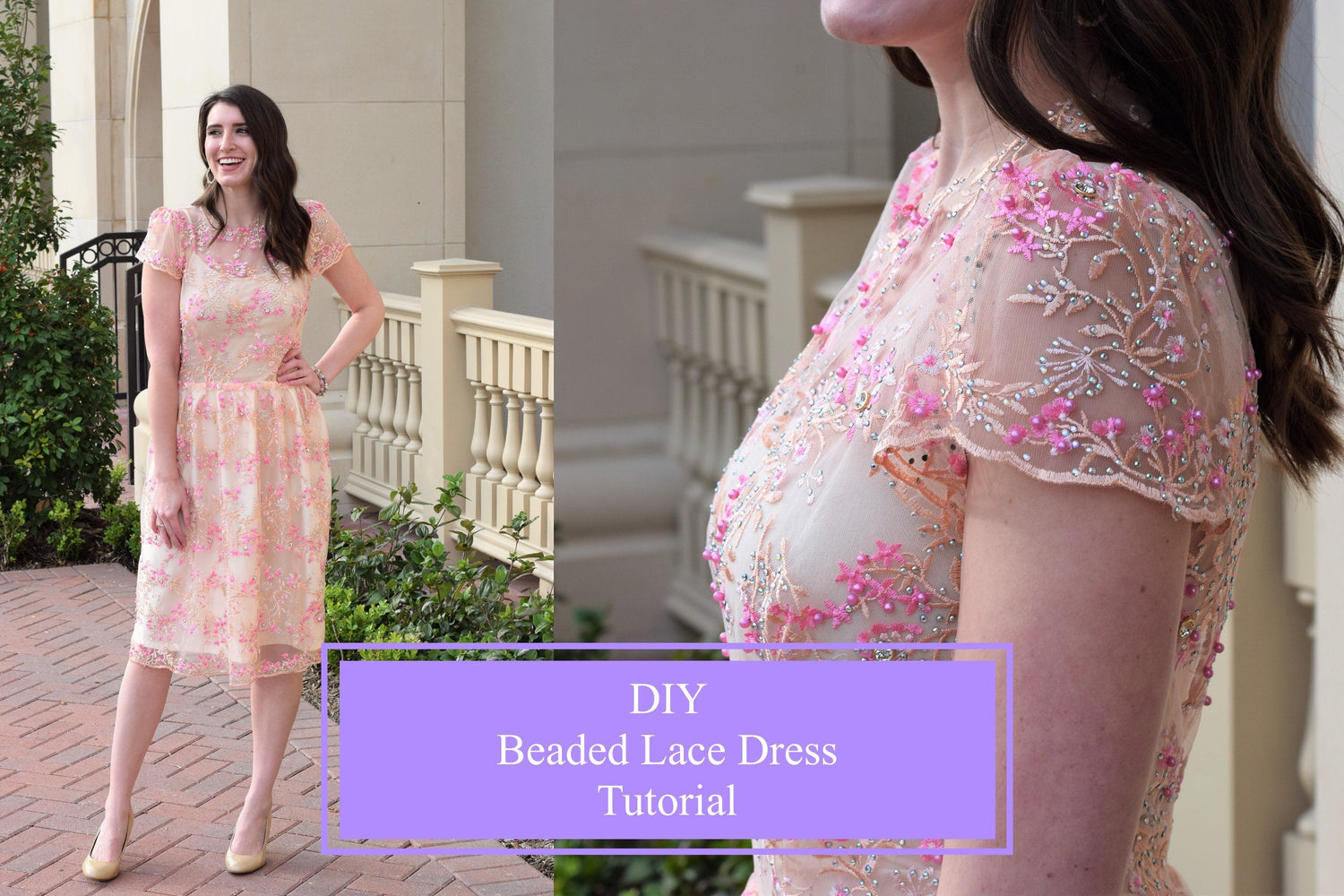 DIY Beaded Dress with Fitted Bodice and Cap Sleeves Sewing Tutorial DIY Beaded Dress with Fitted Bodice and Cap Sleeves Sewing Tutorial
