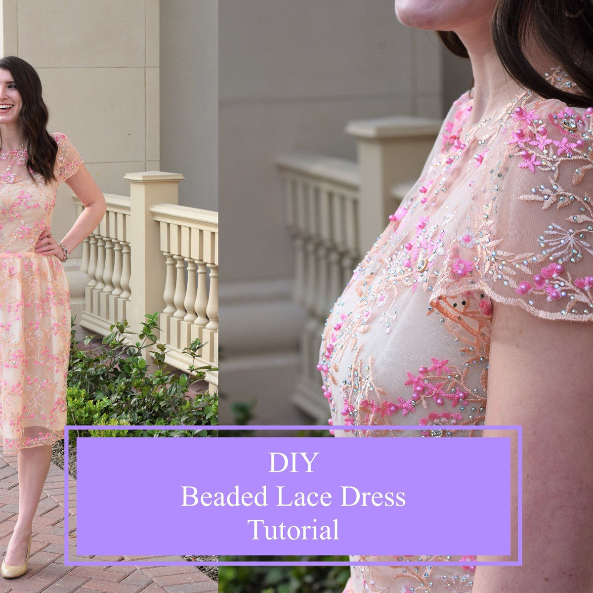how to bead a dress bodice Beaded Dress with Fitted Bodice and Cap Sleeves Sewing Tutorial