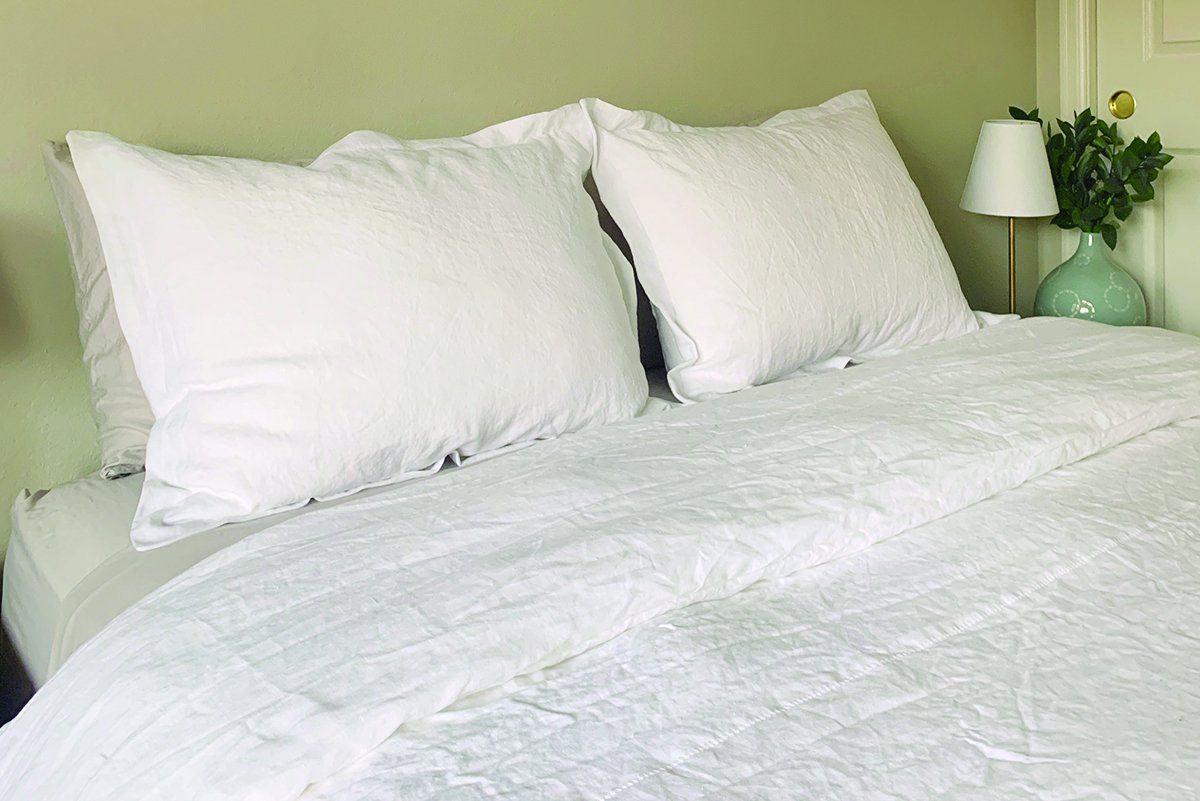 DIY Linen Duvet Covers and Pillow Shams