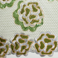 Marigold Floral Embroidery On Mesh