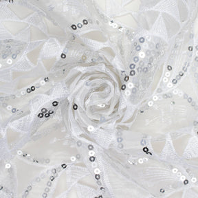 Solar Sequins On Organza Lace