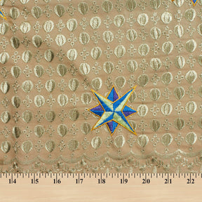 Olive Starlight Seed Embroidery Lace