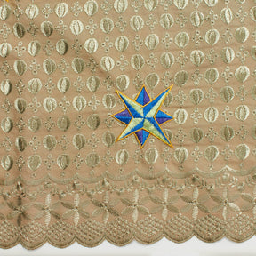 Olive Starlight Seed Embroidery Lace