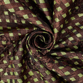 Black Trellis Rosette Ribbon On Taffeta