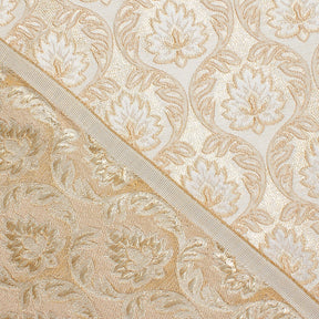 Medallion Extra Wide Metallic Damask Upholstery Jacquard