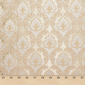 Medallion Extra Wide Metallic Damask Upholstery Jacquard