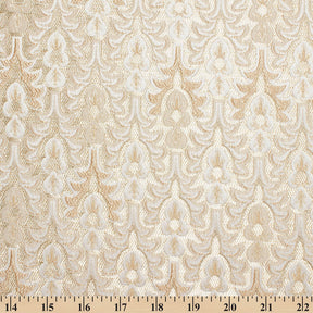 Arbor Bloom Extra Wide Metallic Damask Upholstery Jacquard