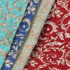 Floral Scroll Polyester Chenille Jacquard