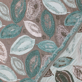 Autumn Leaf Extra Wide Metallic Upholstery Jacquard