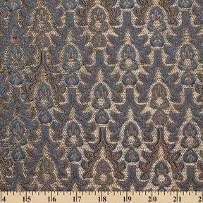 Arbor Bloom Extra Wide Metallic Damask Upholstery Jacquard