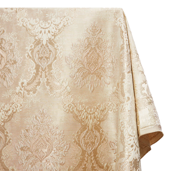 Grand Extra Wide Metallic Damask Upholstery Jacquard