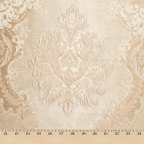 Grand Extra Wide Metallic Damask Upholstery Jacquard